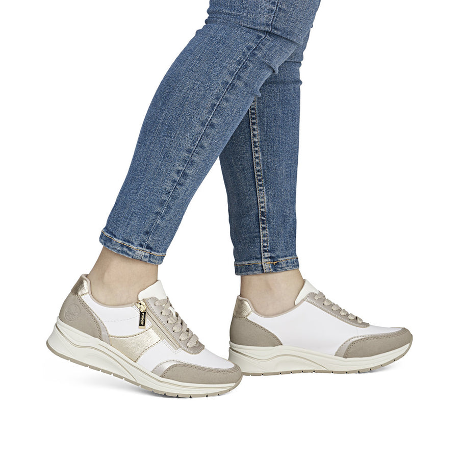 Rieker N9504-80 Ladies' Shoes-White Multi