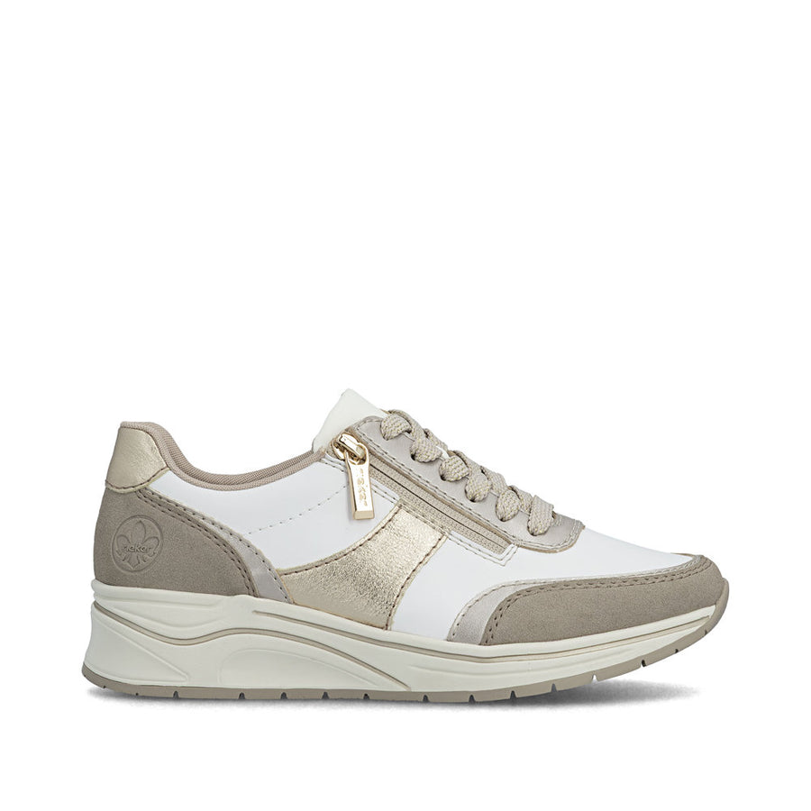 Rieker N9504-80 Ladies' Shoes-White Multi