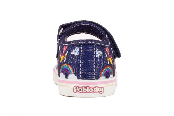 Pablosky 966820 Canvas-Navy Glitter