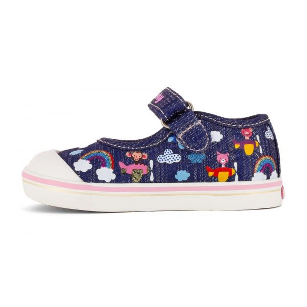 Pablosky 966820 Canvas-Navy Glitter