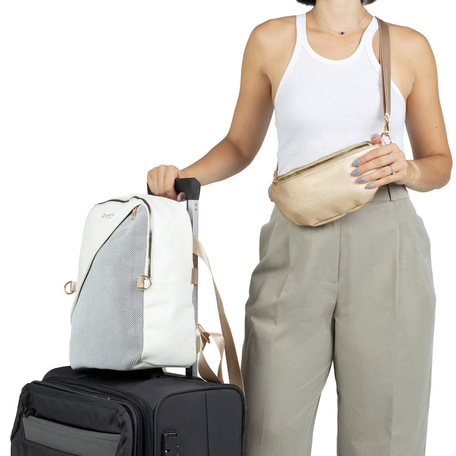 Remonte Q0533-81 Backpack-White/Gold