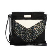 Remonte Q0714 Ladies Handbag-Black Leopard