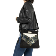 Remonte Q0714 Ladies Handbag-Black Leopard