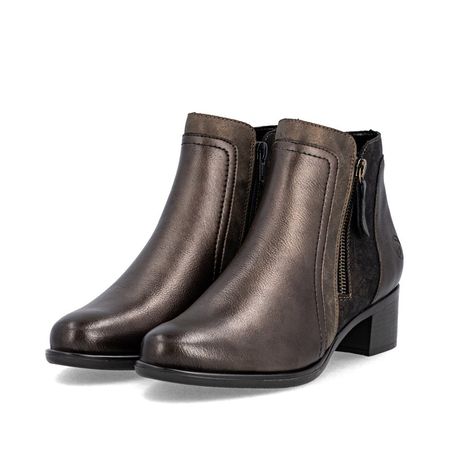 Remonte R5172-90 Ankle Boots-Mocca Metal