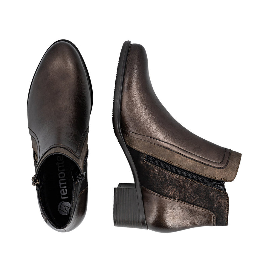 Remonte R5172-90 Ankle Boots-Mocca Metal