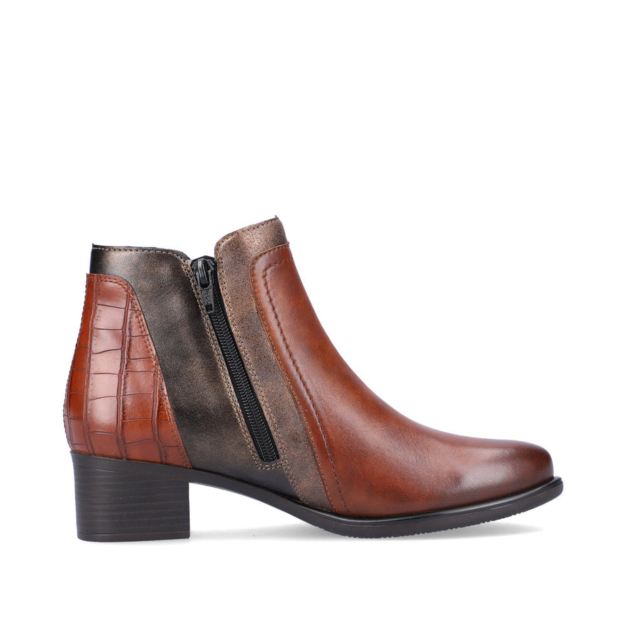 Remonte R5172 Ankle Boots-Chestnut