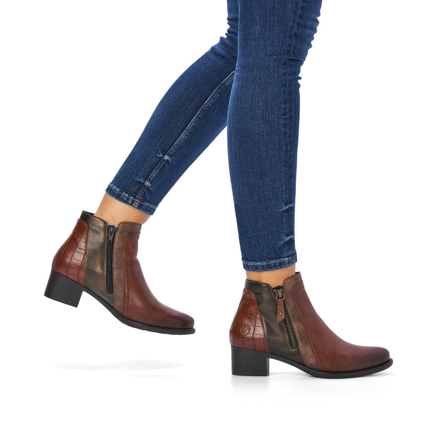 Remonte R5172 Ankle Boots-Chestnut