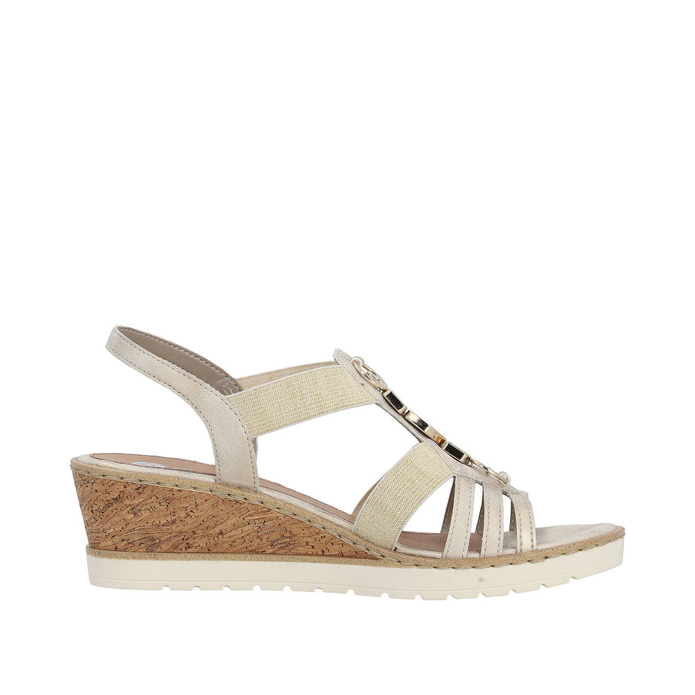 Remonte R6264 Sandals-Beige/Gold