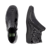 Remonte R7674 Ankle Boot-Black Croc