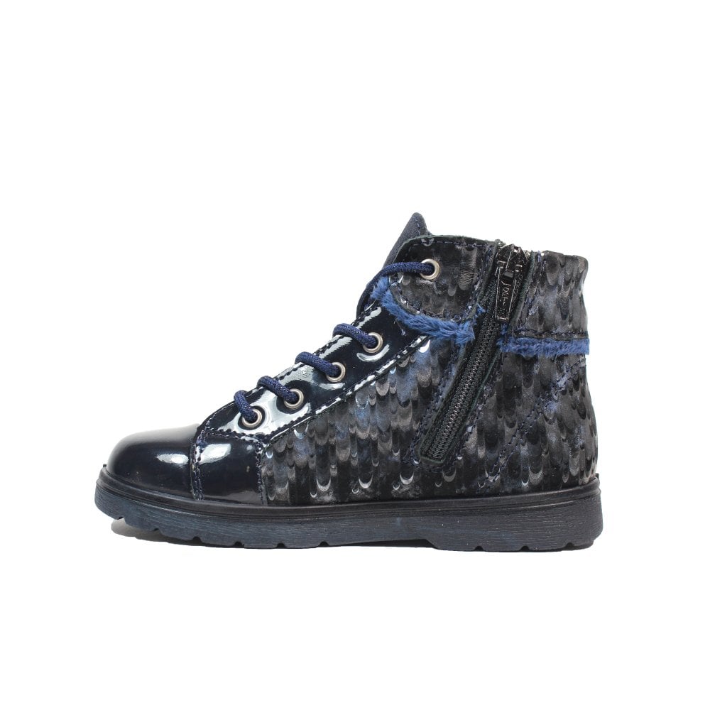 Ricosta Chillie Boots-Navy Print