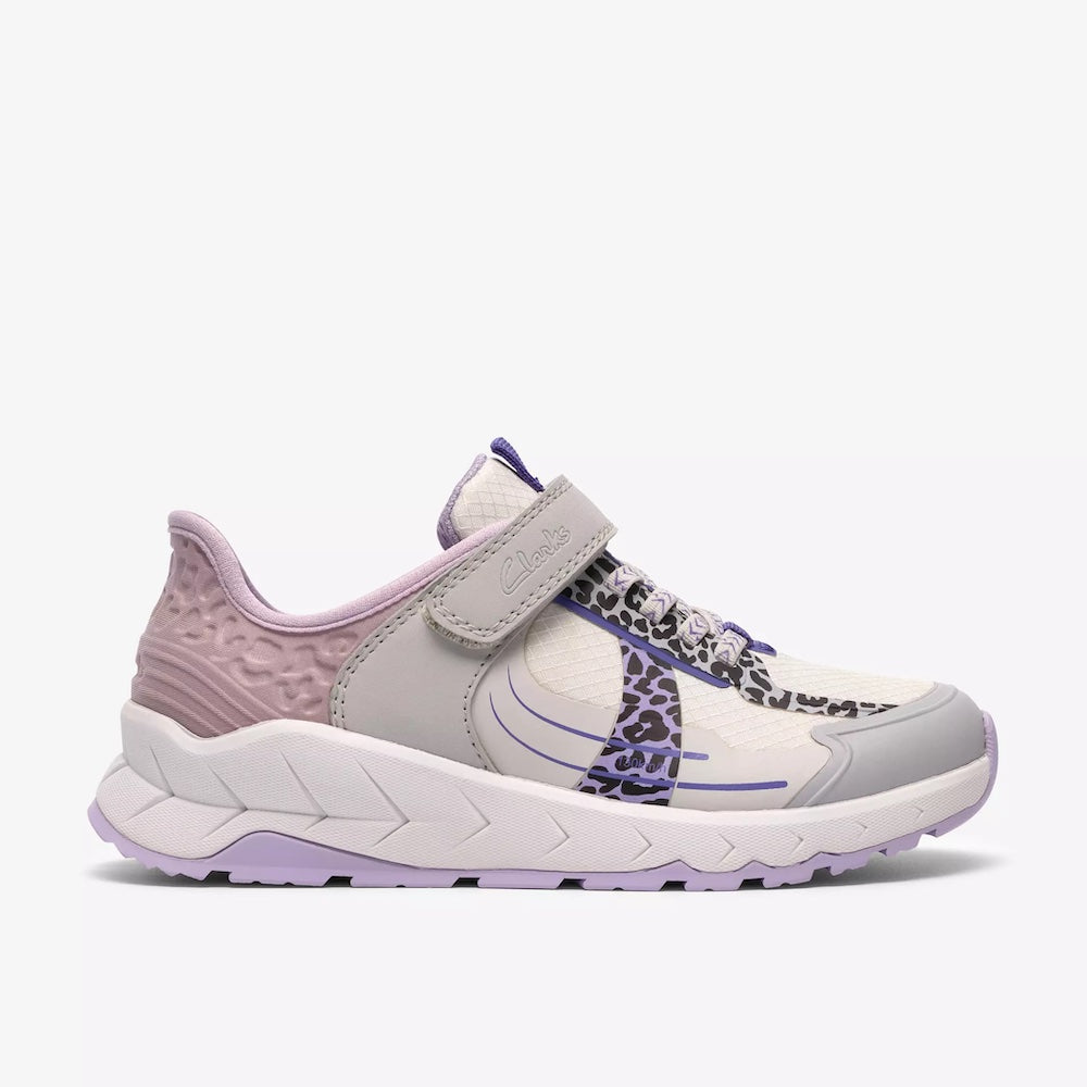 Clarks Selva Lane K Trainer-Lilac Comb F
