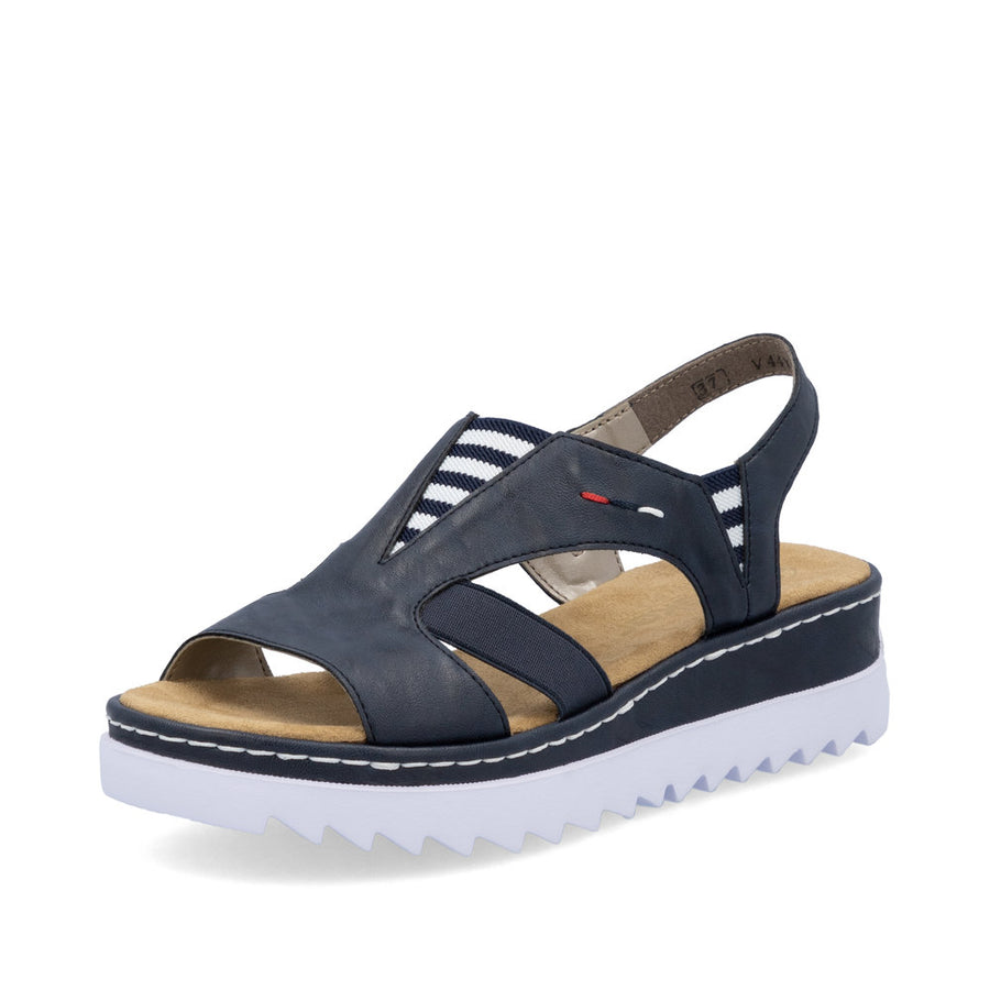 Rieker V44Y5 Ladies Sandals-Navy