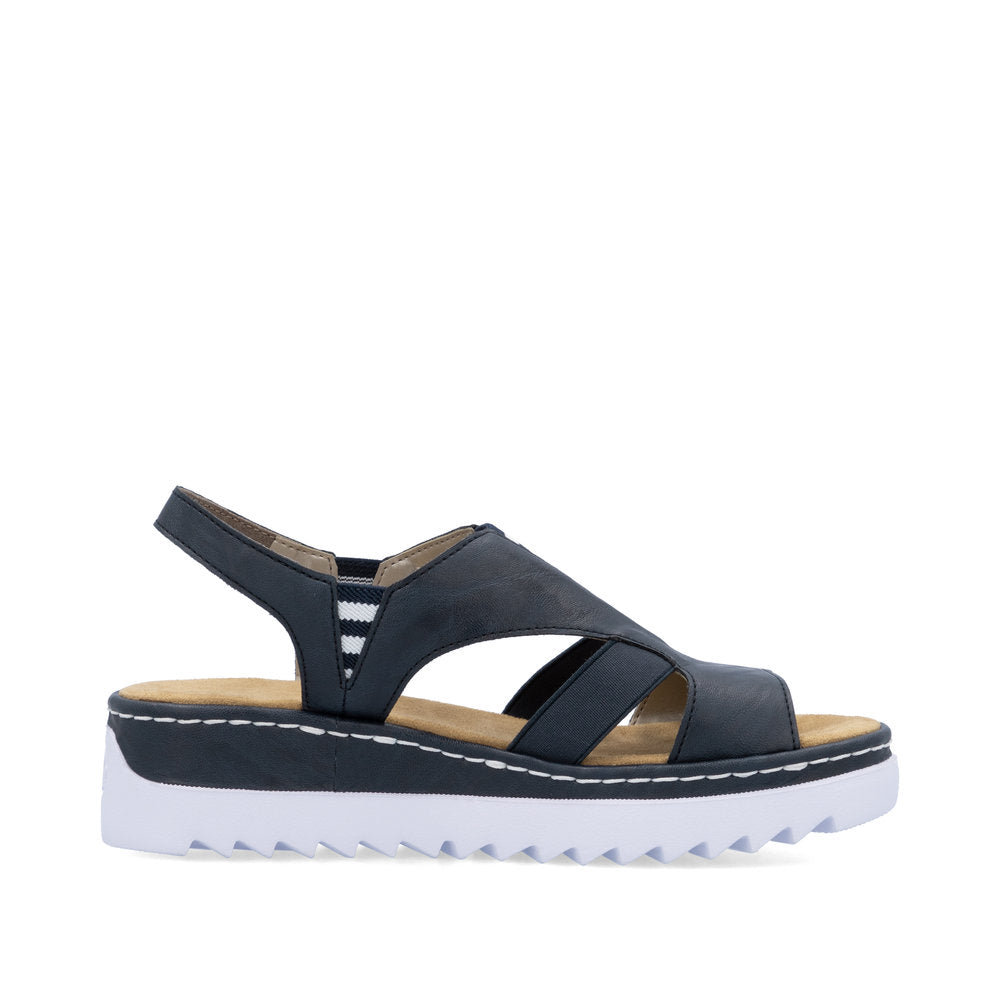 Rieker V44Y5 Ladies Sandals-Navy