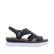 Rieker V44Y5 Ladies Sandals-Navy