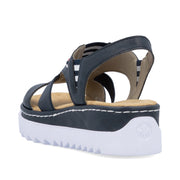 Rieker V44Y5 Ladies Sandals-Navy