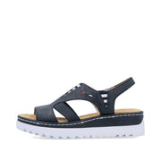 Rieker V44Y5 Ladies Sandals-Navy