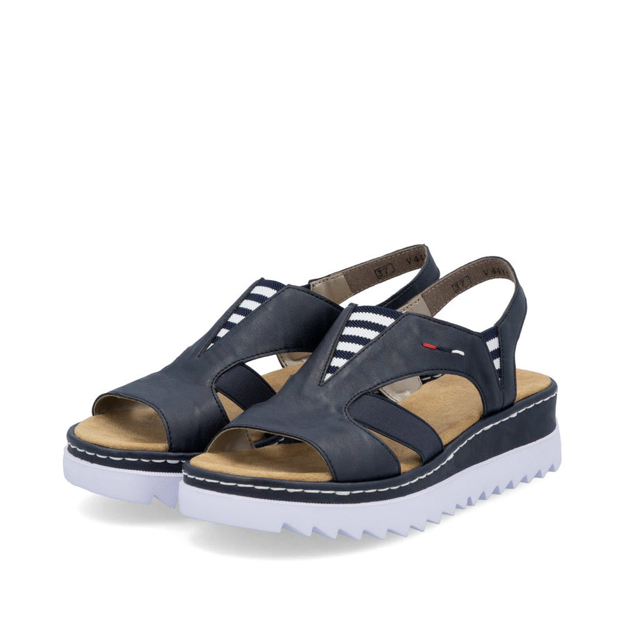 Rieker V44Y5 Ladies Sandals-Navy