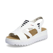 Rieker V44Y5 Ladies Sandals-White