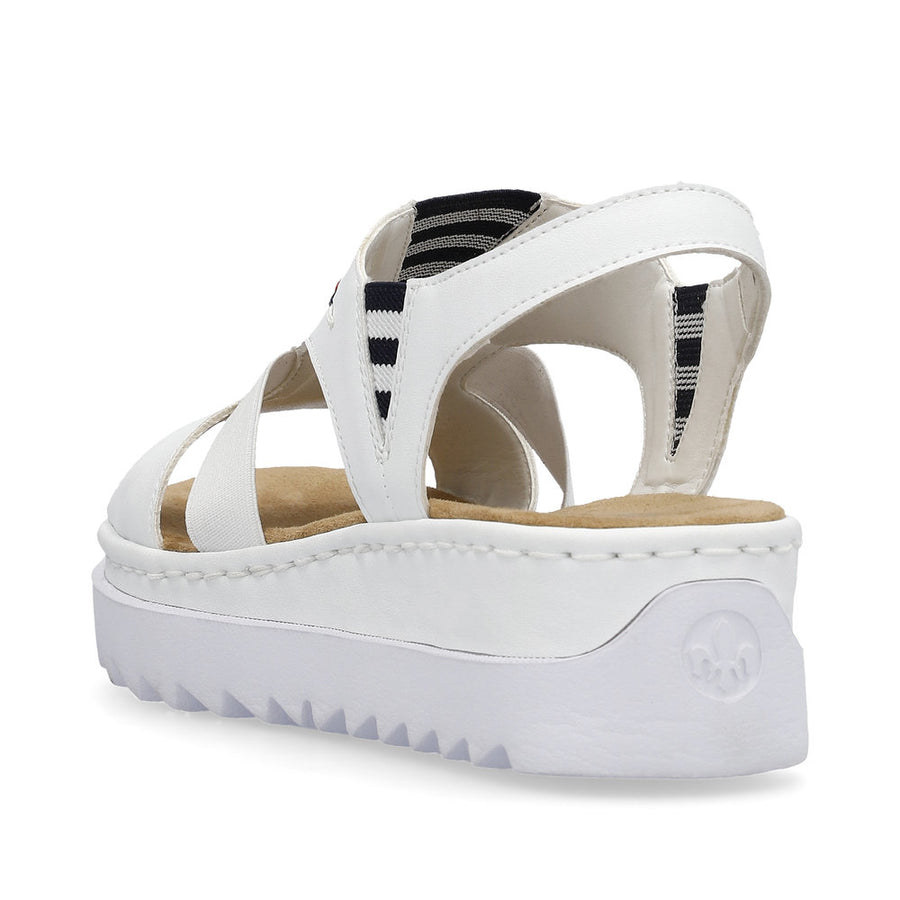 Rieker V44Y5 Ladies Sandals-White