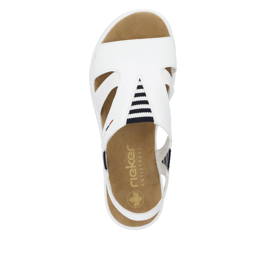 Rieker V44Y5 Ladies Sandals-White