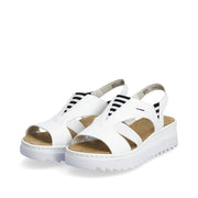 Rieker V44Y5 Ladies Sandals-White