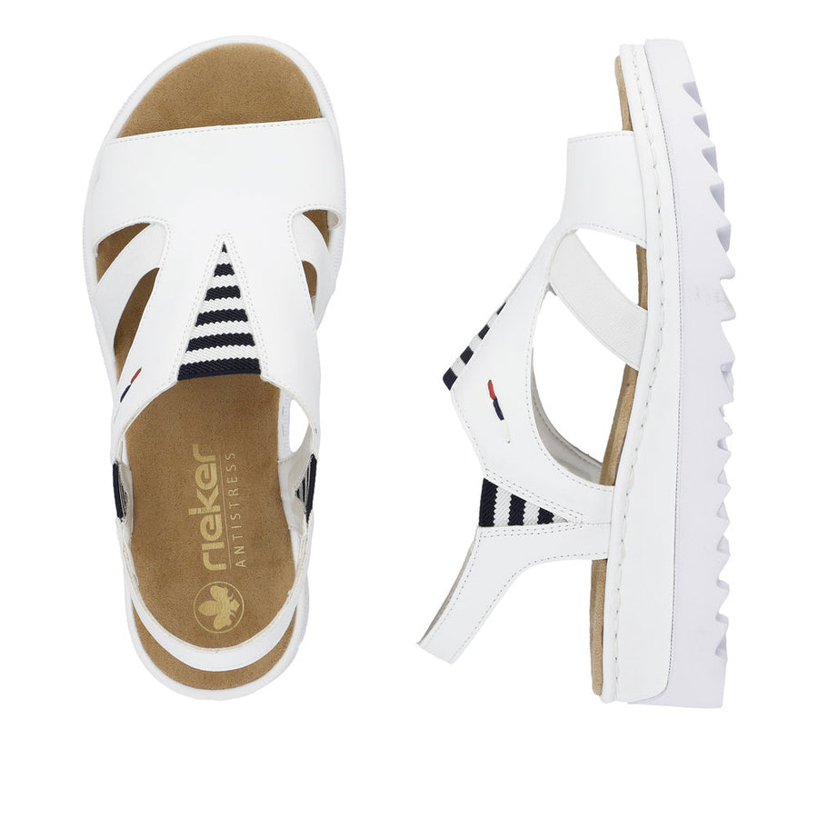 Rieker V44Y5 Ladies Sandals-White