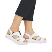 Rieker V44Y5 Ladies Sandals-White