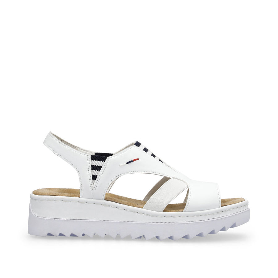 Rieker V44Y5 Ladies Sandals-White
