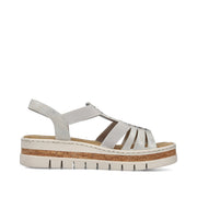 Rieker V4918-90 Ladies' Sandals-Silver