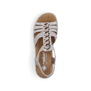 Rieker V4918-90 Ladies' Sandals-Silver