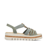 Rieker V4949-52 Ladies' Sandals-Sage