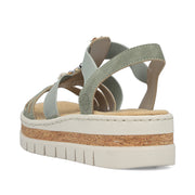 Rieker V4949-52 Ladies' Sandals-Sage