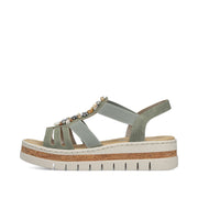 Rieker V4949-52 Ladies' Sandals-Sage