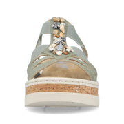 Rieker V4949-52 Ladies' Sandals-Sage