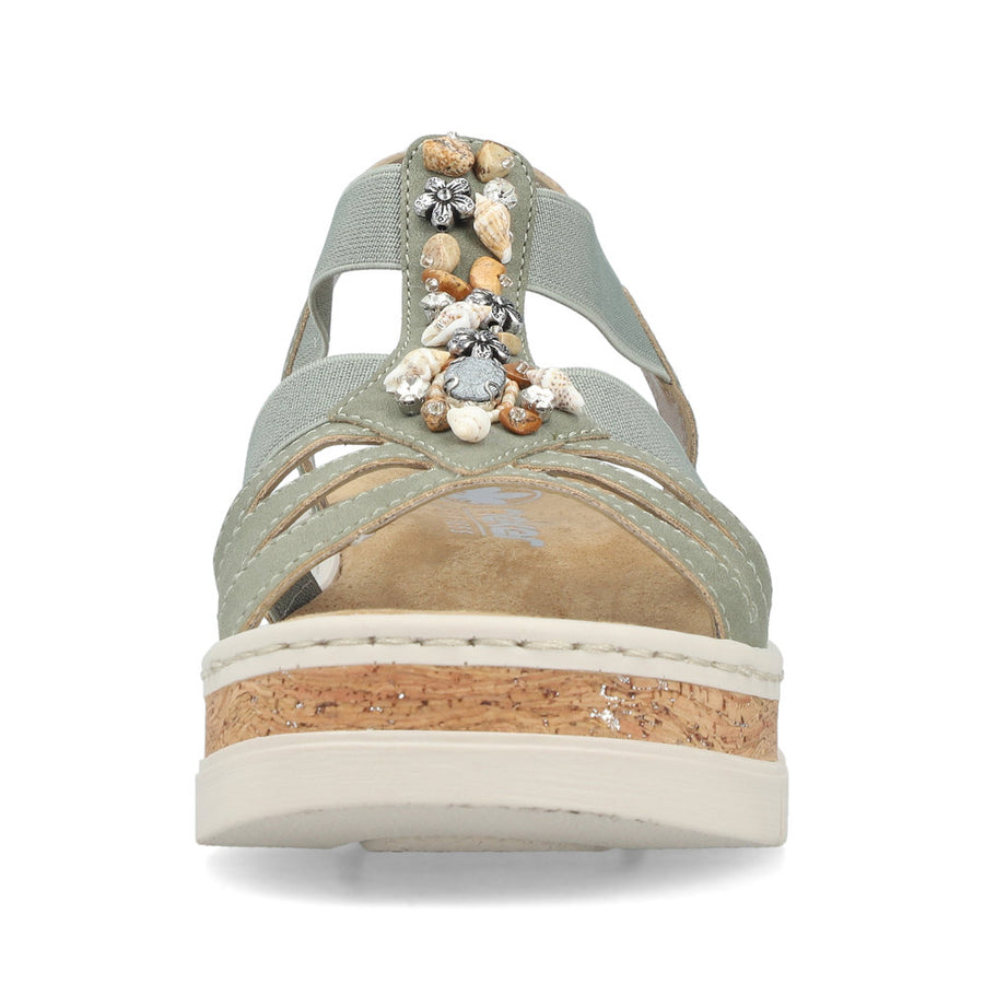 Rieker V4949-52 Ladies' Sandals-Sage