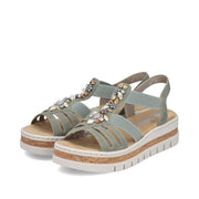 Rieker V4949-52 Ladies' Sandals-Sage