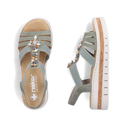 Rieker V4949-52 Ladies' Sandals-Sage