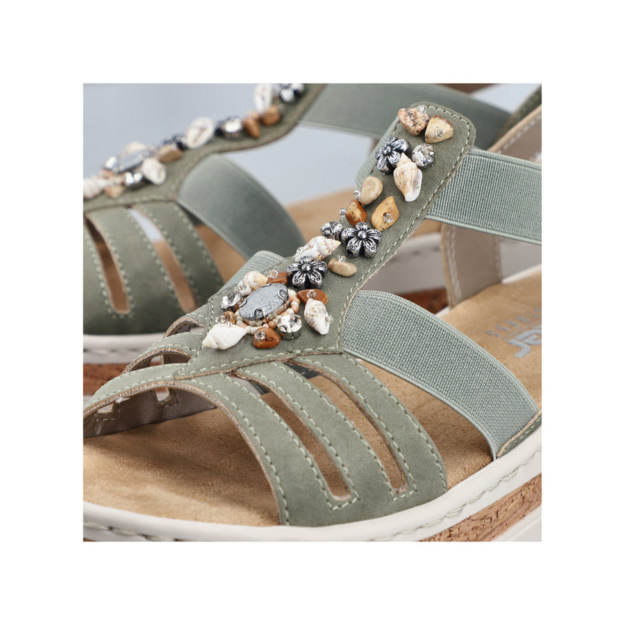 Rieker V4949-52 Ladies' Sandals-Sage