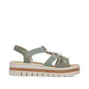 Rieker V4949-52 Ladies' Sandals-Sage