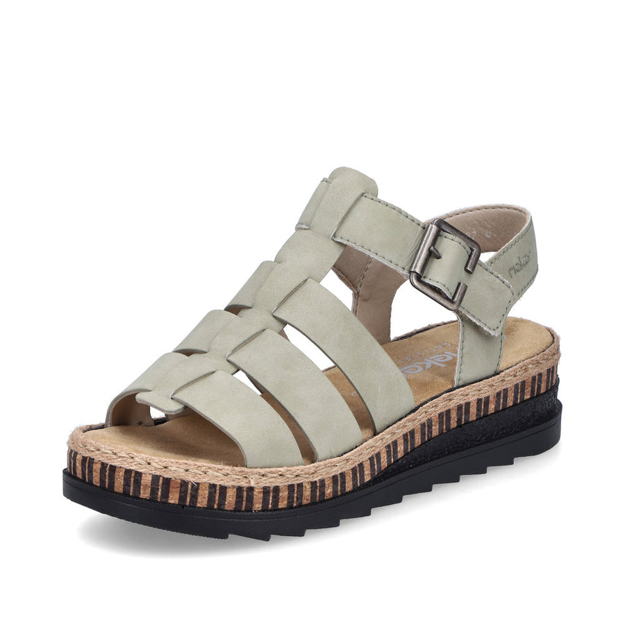 Rieker V7904-52 Ladies Sandals-Sage