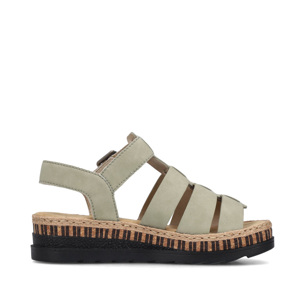 Rieker V7904-52 Ladies Sandals-Sage