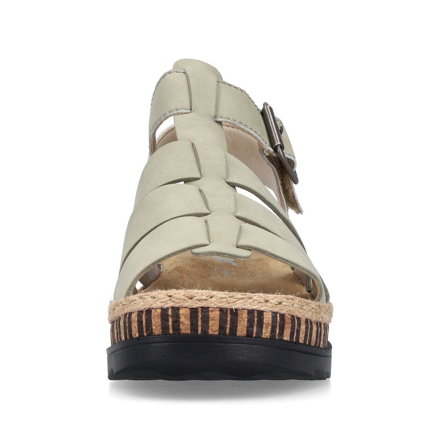 Rieker V7904-52 Ladies Sandals-Sage