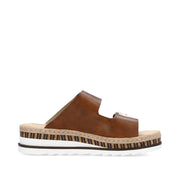 Rieker V7955 Ladies Sandals-Brown