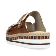 Rieker V7955 Ladies Sandals-Brown
