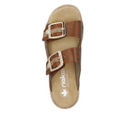 Rieker V7955 Ladies Sandals-Brown