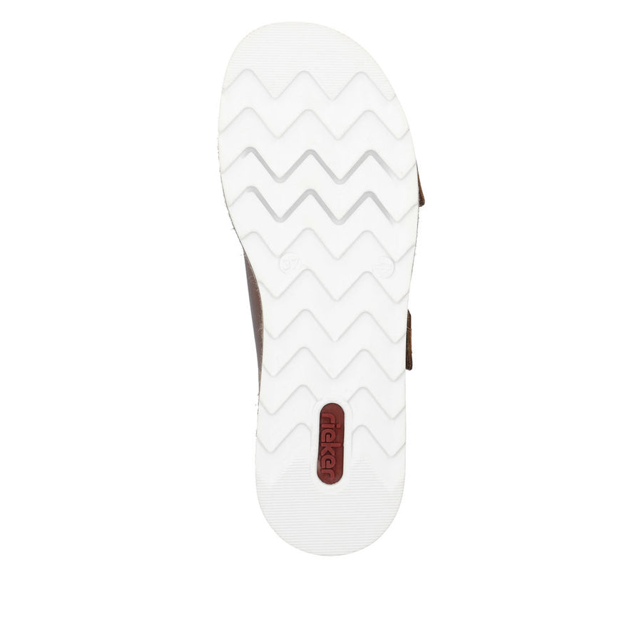 Rieker V7955 Ladies Sandals-Brown