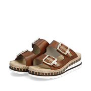 Rieker V7955 Ladies Sandals-Brown