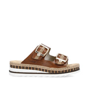Rieker V7955 Ladies Sandals-Brown