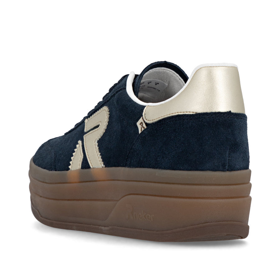 Rieker W3700-14 Sport-Navy Suede