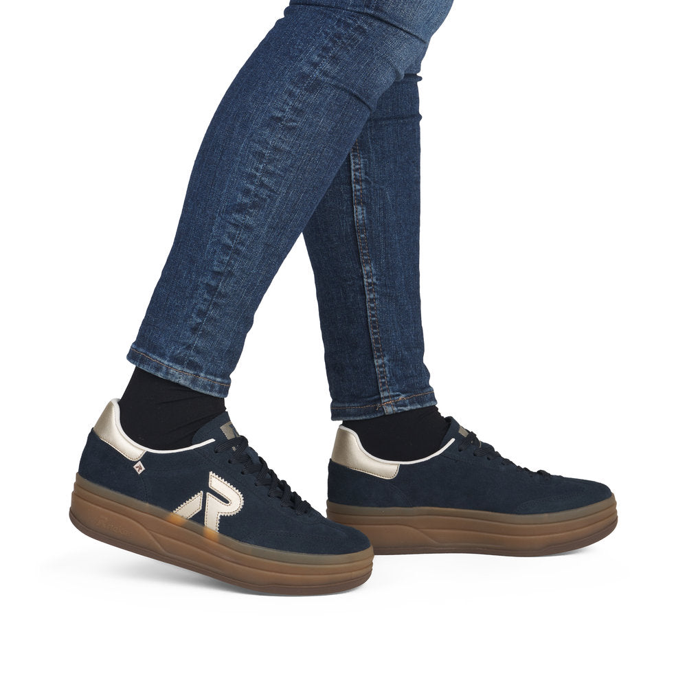 Rieker W3700-14 Sport-Navy Suede